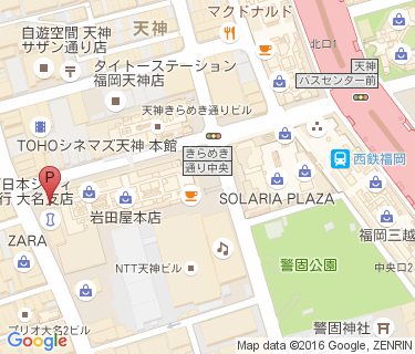岩田屋本館駐輪場(NTT-Tビル)の地図