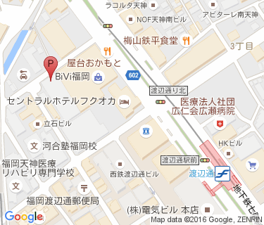 BiVi福岡駐輪場の地図