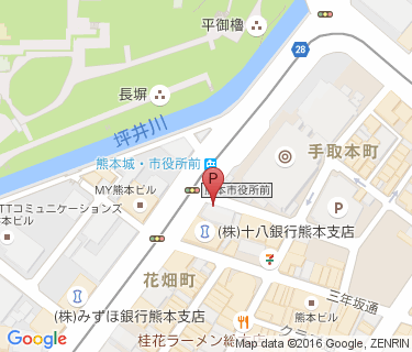 熊本市自転車駐車場の地図