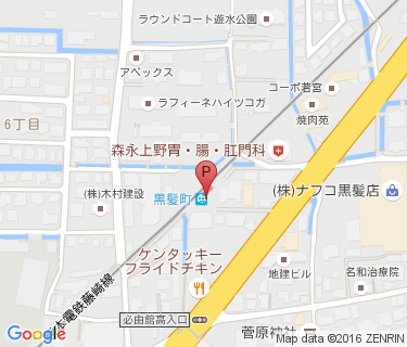 熊電黒髪町駅駐輪場の地図