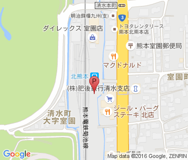 熊電北熊本駅駐輪場の地図