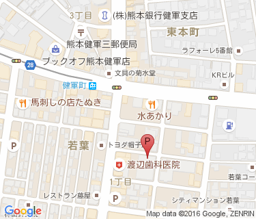 熊本市健軍自転車駐車場の地図