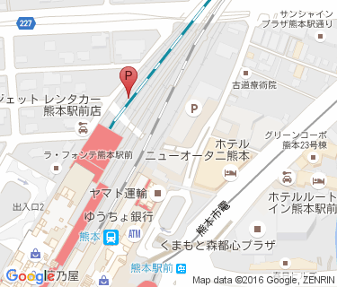 熊本市熊本駅北高架下自転車駐車場の地図