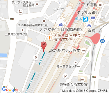 熊本市熊本駅南高架下自転車駐車場の地図