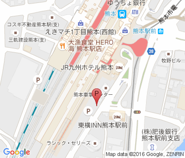 熊本市熊本駅仮設自転車駐車場の地図