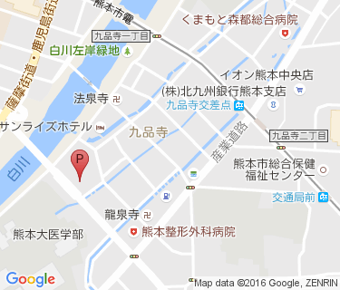 熊本市銀座橋際自転車駐車場の地図
