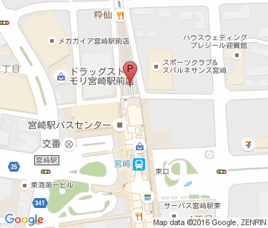 宮崎駅北自転車駐車場の地図