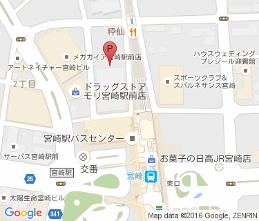 宮崎駅西自転車駐車場の地図