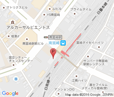 南宮崎駅第1自転車駐車場の地図