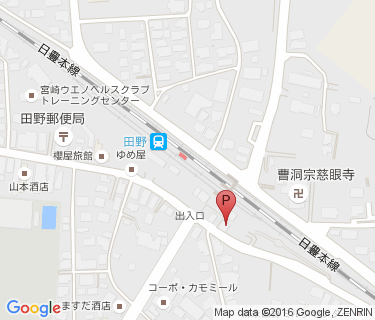 田野駅第2自転車駐車場の地図