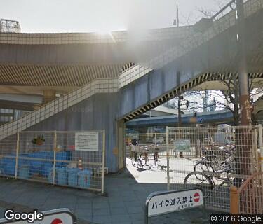 上野駅中央口前自転車置場の写真