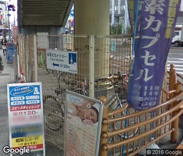 上野駅浅草口前自転車置場の写真