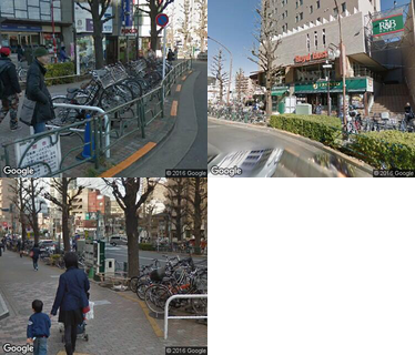 大塚駅北口路上自転車駐車場の写真