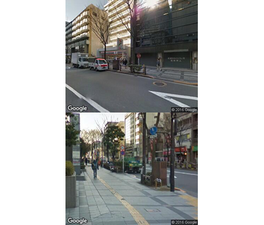 錦糸町駅北斎通り路上自転車駐車場の写真