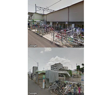 加美駅自転車駐車場の写真