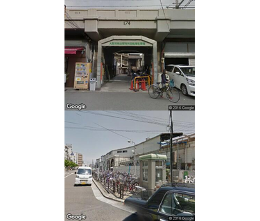 桃谷駅自転車駐車場の写真