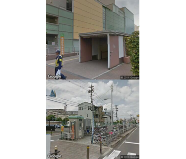 横堤駅自転車駐車場の写真