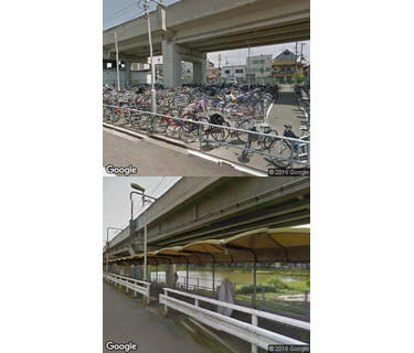 南田辺駅自転車駐車場の写真