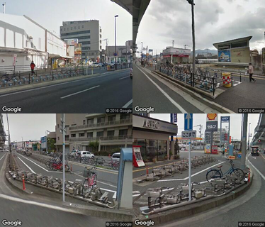 野芥駅路上自転車駐車場の写真